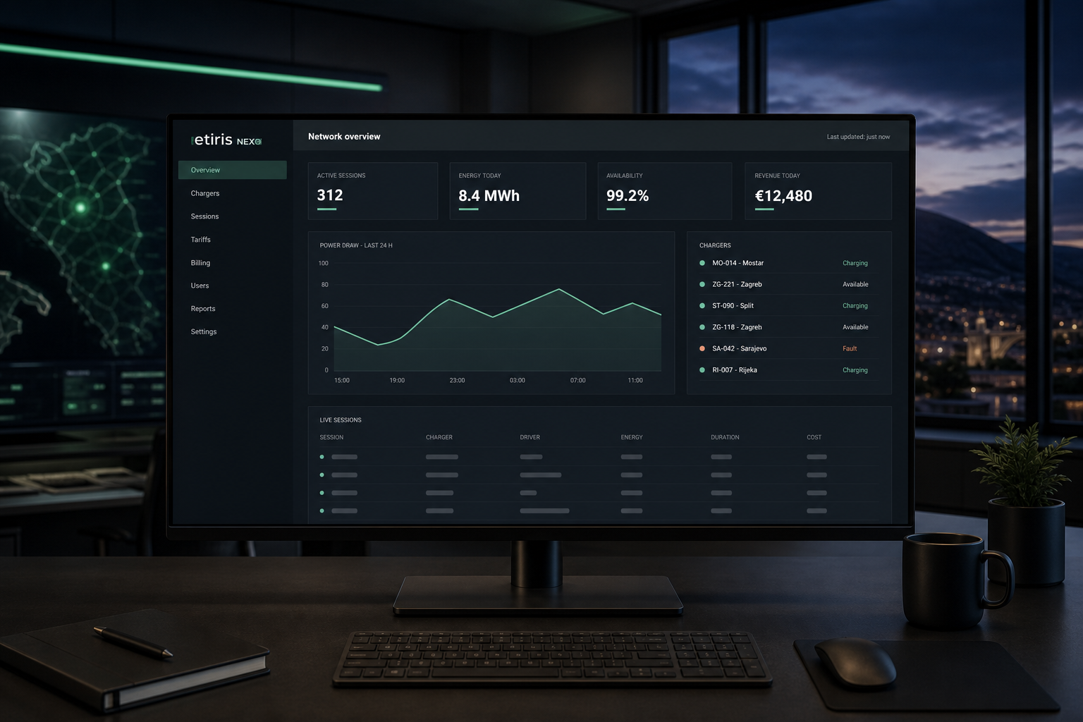 Nexo CPMS dashboard